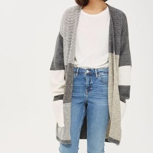 Gray Patchwork Topshop Cardigan